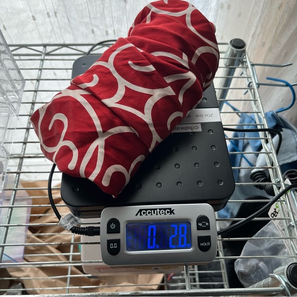 Anne Klein red silk blouse white swirl pattern sinched waist y2k women’s 4 - Picture 8 of 8